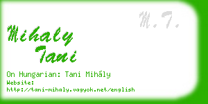 mihaly tani business card